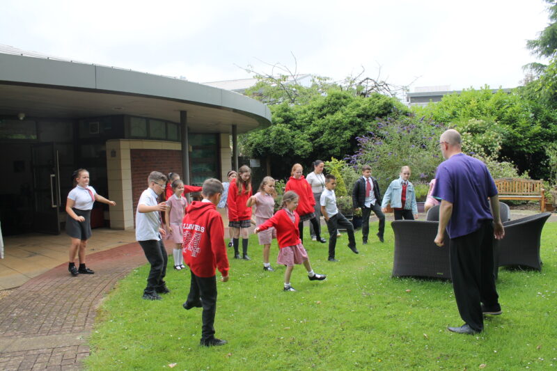 Pupils in a Tai-Chi session