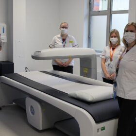 Julian Wenman, service manager with senior radiographers Donna Wilson, Janine Fegan and Jennifer Croker (left to right)