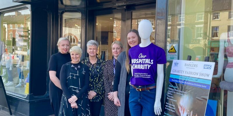 Lisa Meehan from Our Hospitals Charity along with the team at Barkers of Northallerton