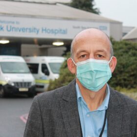 David Reaich outside The James Cook University Hospital