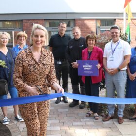 Steph McGovern with the team at James cook