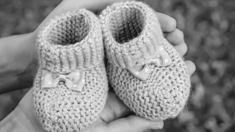 Small knitted booties