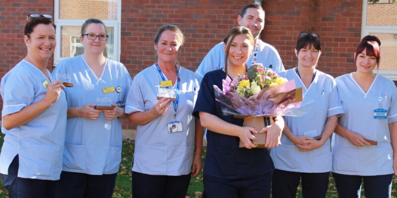 • Clinical practice educator Christie Sowerby (middle) with the new registered nurses