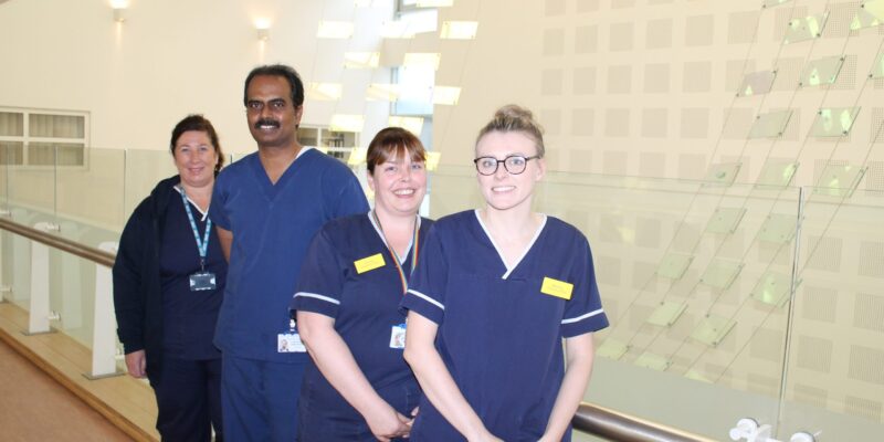 Janet Leight, Ramamurthy Sathyamurthy, Emma Lunn and Bethany Cockerill