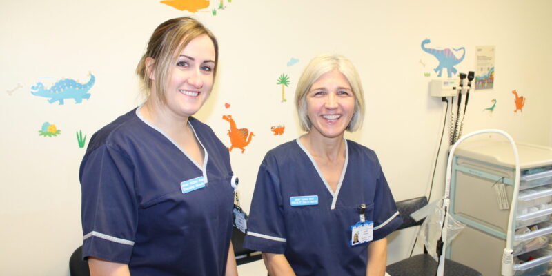 Laura Paterson specialist midwife for infant feeding, and Sarah Winspear, specialist health visitor for Redcar and Cleveland