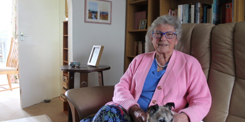 Diana Lees with her dog, Poppy