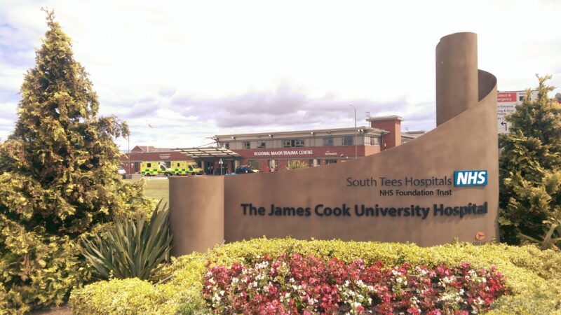 Main entrance at James cook Hospital