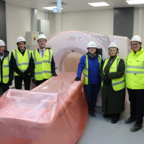 (Left to right) University Hospitals Tees group director of estates Steve Taylor, Stockton North MP Chris McDonald and University Hospitals Tees chief executive Stacey Hunter.