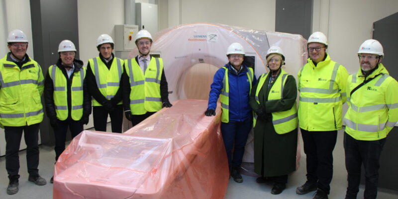 (Left to right) University Hospitals Tees group director of estates Steve Taylor, Stockton North MP Chris McDonald and University Hospitals Tees chief executive Stacey Hunter.